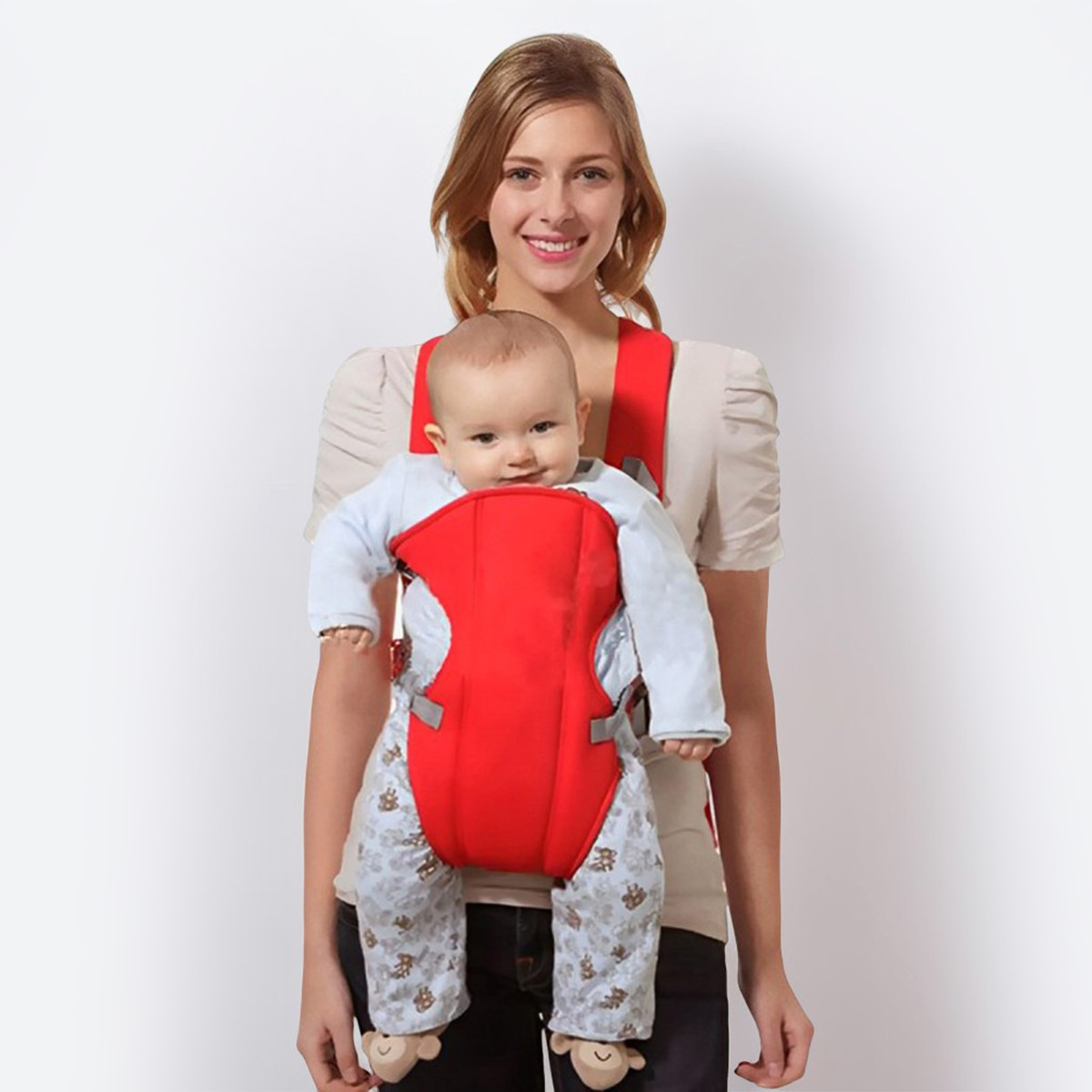 Picture of Baby Carrier Soft, Comfortable and stylish Baby Carrying Bag, Baby Carrier for 6 Months to 2 Years Baby - Red