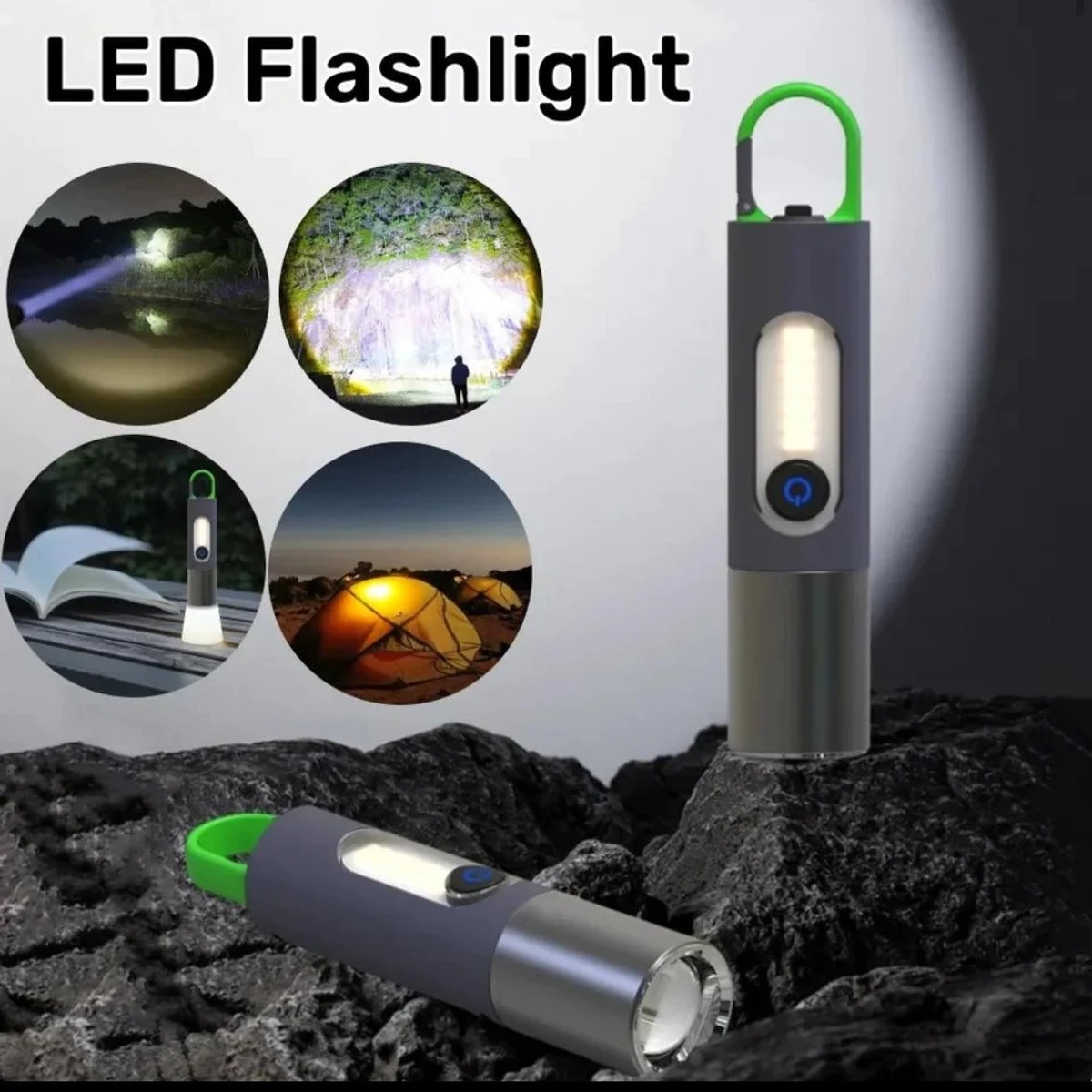 Picture of USB Rechargeable High Power Torch Light Multifunctional LED Flashlight