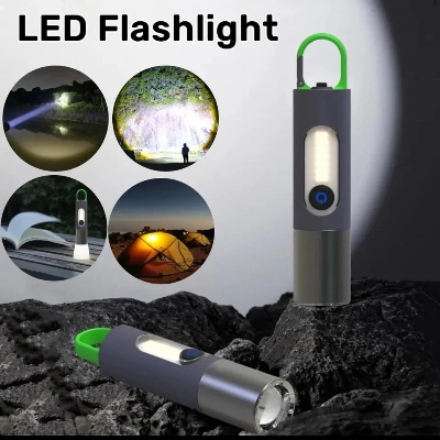 Picture of USB Rechargeable High Power Torch Light Multifunctional LED Flashlight