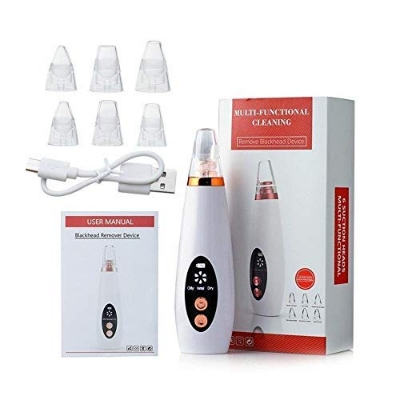 Picture of Rechargeable Electric Blackhead Remover Pimple Removing Tool - White - Face