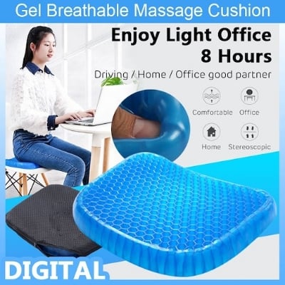 Picture of Silicone Egg Sitter Cushion With Non-Slip Cover, Office Chair Seat Cushion - Blue