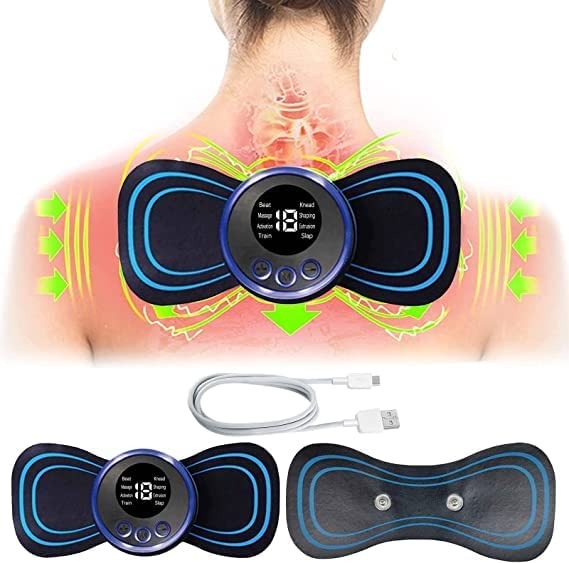 Picture of Electric Neck Massager Back Body Portable With USB Charging Neck Muscle Mini Massager - Black