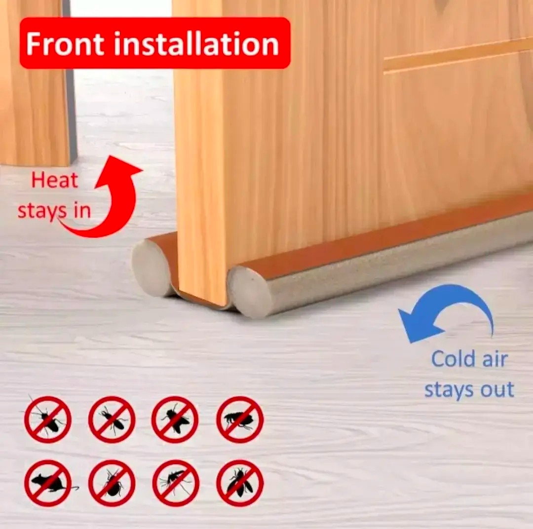 Picture of Door Draft and Dust Stopper Door Air Stopper Door Bottom Sealing Strip Door Draft Door gap and Dust Stopper Door Insect Protector - Multicolor