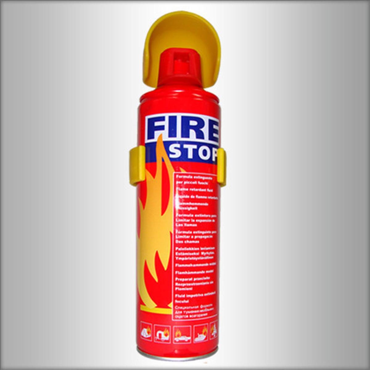 Picture of Fire Stop Spray - 500ml or use inside car and house Fire Extinguisher Fire Stop Spray - White