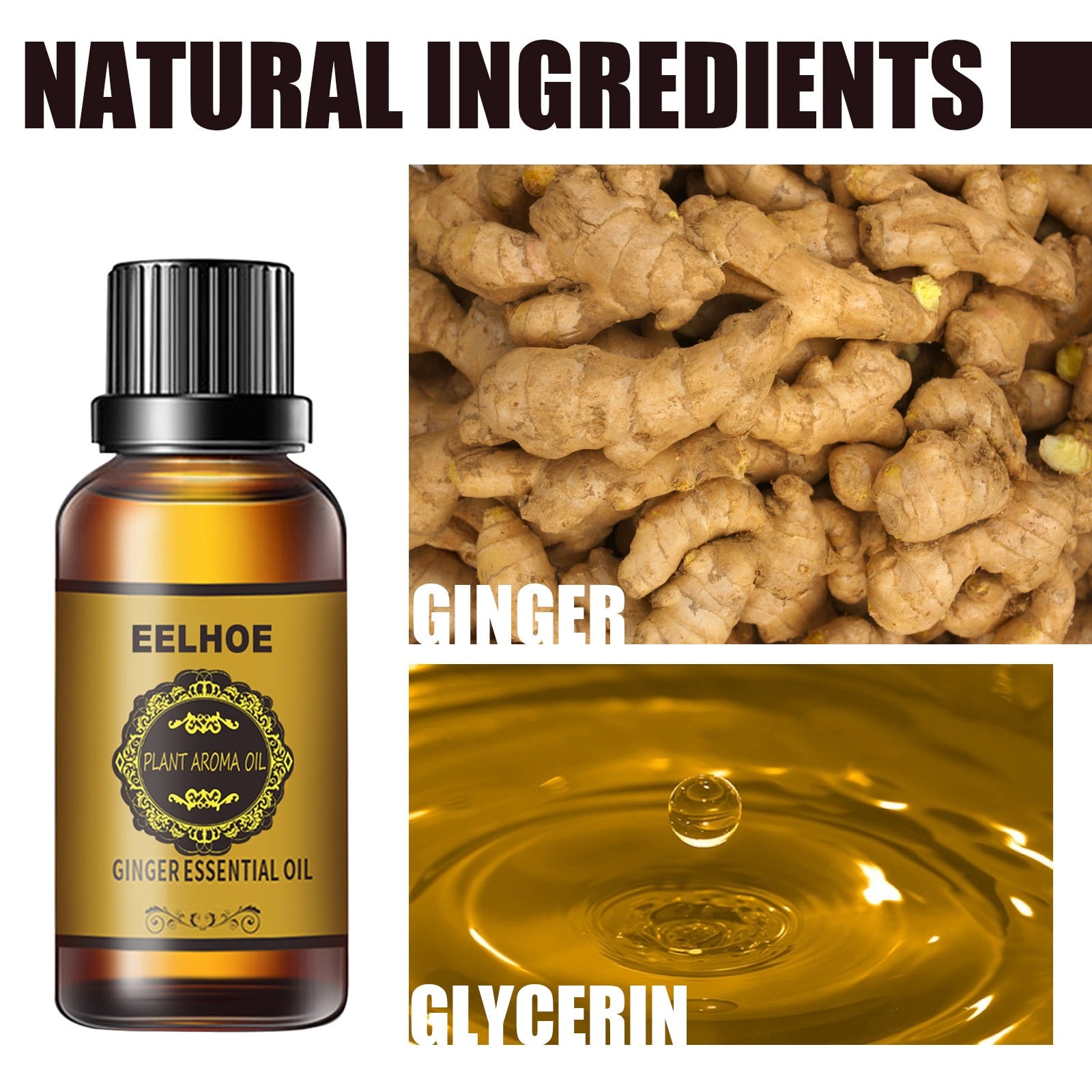 Picture of EELHOE GINGER ESSENTIAL OIL PLANT AROMA OIL - Not Specified