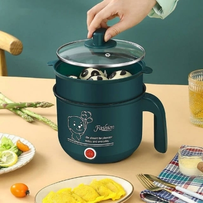Picture of Multifunctional Non-stick Mini Rice Cooker Non-Coated Household Electric Cooker Electric Frying Pan - Multicolor