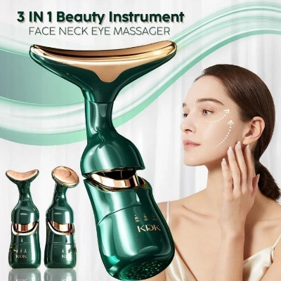 Picture of 3 In 1 Facial Lifting Device Neck Facial Eye Massage Face Slimmer EMS Beauty Skin  Wrinkle Anti Aging Face Massager