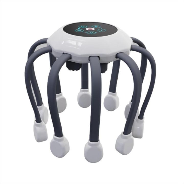 Picture of Electric Head Massager Octopus Massager 20 Contracts 5 Modes Scalp Massager 2 Extra Long Contract Red Light Therapy Device - Black