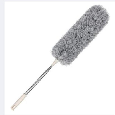 Picture of Microfiber Dusting Duster Handle Telescopic Duster Cleaner Brush Home Cleaning Brush Dust Cleaner for Furniture - Light Ash