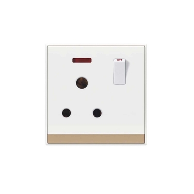 Picture of HEE By HAMKO Lotus XL 15A 3Pin Round Socket with Switch-White