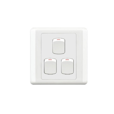Picture of HEE By HAMKO New Classic 3 Gang 1 Way Switch-White