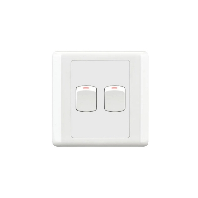 Picture of HEE By HAMKO New Classic 2 Gang 1 Way Switch-White