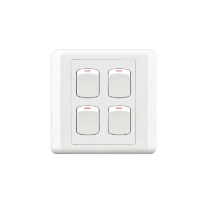 Picture of HEE By HAMKO New Classic 4 Gang 1 Way Switch-White