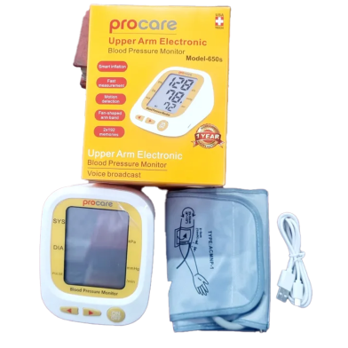 Picture of Procare 650S Digital Upper Arm Automatic Blood Pressure Monitor 1 Year Replacement Warranty USB Electric System - Multicolor,L (12.6 - 18.0 inch)