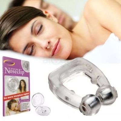 Picture of Silicone Magnetic Anti Snore Nose Clip - White