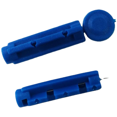 Picture of Lancets - Blood Lancet Sterile Needle For Blood Glucose Meter Pen - 100 Pcs - Blue