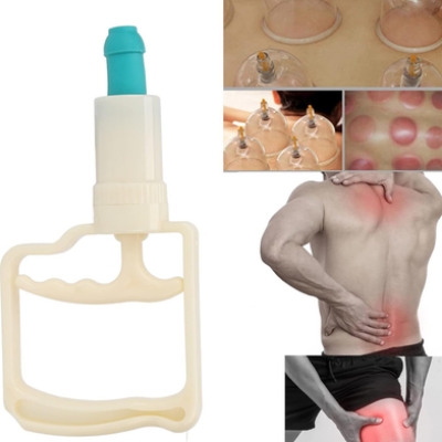 Picture of Plastic And Rubber Hand Vacuum Cupping Pump For hijama Therapy - White