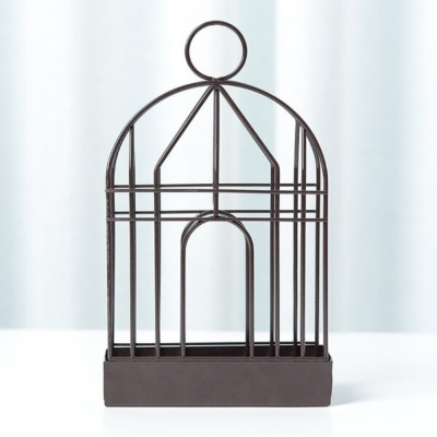 Picture of Iron Birdcage Mosquito Coil Holder with Cover & Handle