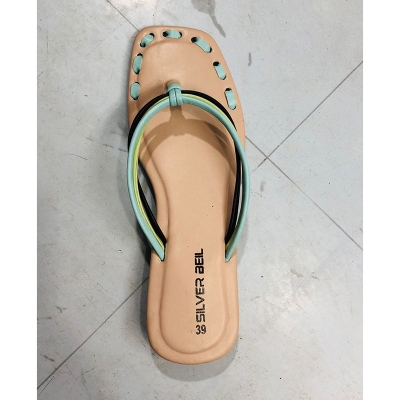 Picture of New Design Flat and Slim Two Ribbon Exclusive Fashionable Slipper Sandal For ladies Girls and Women's. | Two Fita