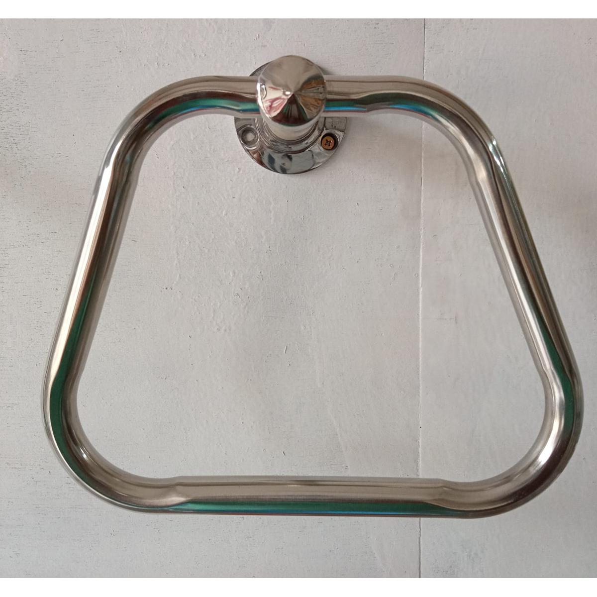 Picture of Triangle with Stainless Steel Towel Ring/Napkin Ring - Bathroom Towel Holder - Towel Hanger with Chrome Finish