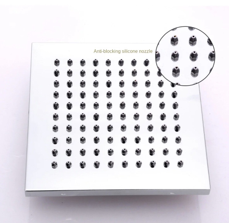 Picture of 6”rainfall shower head  with anti blocking stainless steel nozzle (Silver)