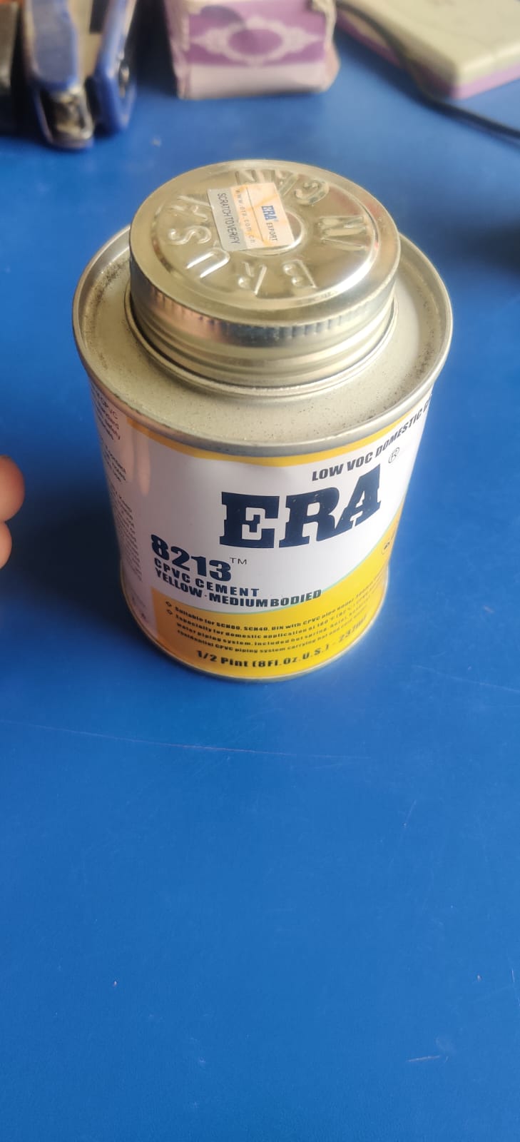 Picture of ERA CPVC SOLVENT CEMENT FOR FITTINGS 237ML (Yellow)
