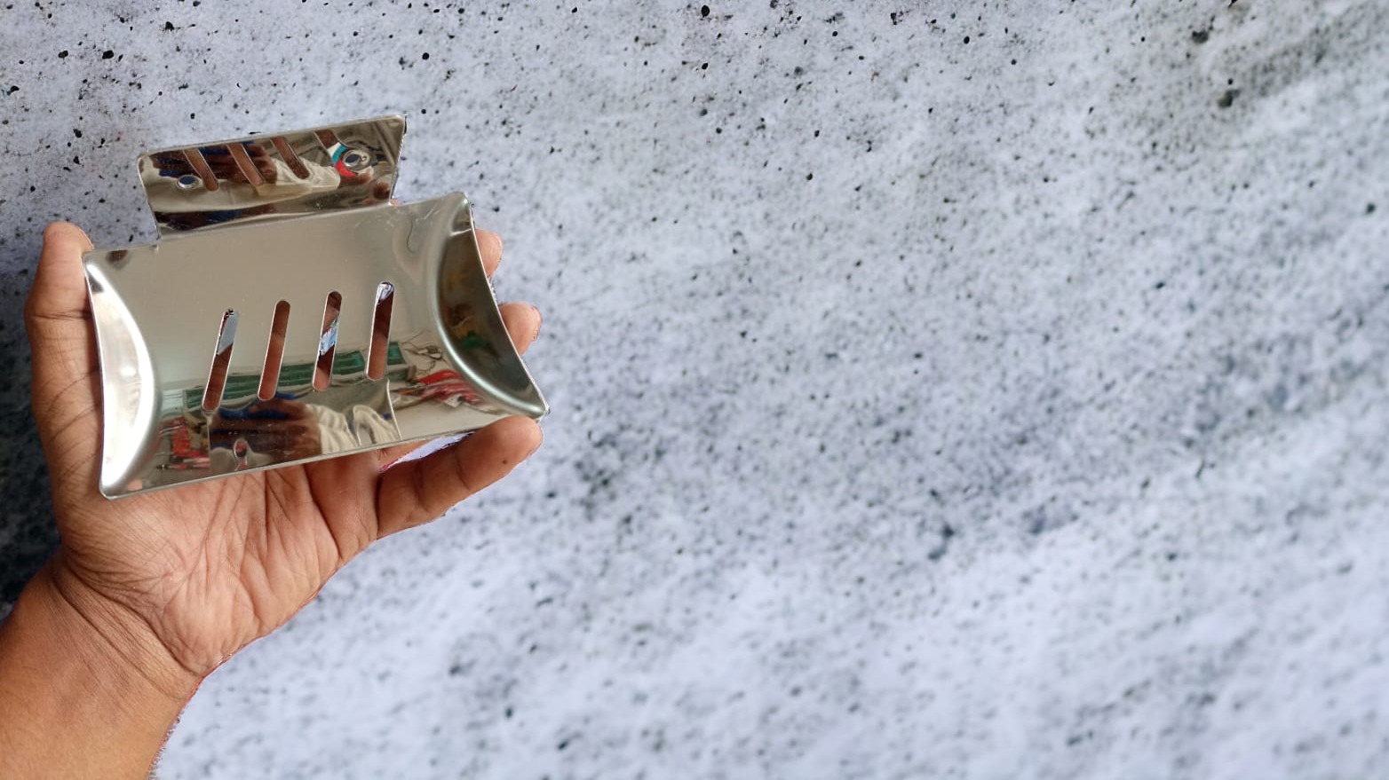 Picture of Wall Mounted curve Stainless Steel Soap Case (Silver)