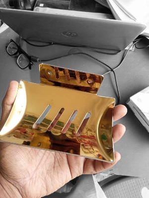 Picture of Wall Mounted Stainless Steel Soap Case Golden Color (Gold)