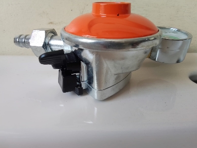 Picture of HAYAT Auto Safety GAS Regulator - High Quality Maximum Safety Device for LPG - 22MM with MeterMulticolor