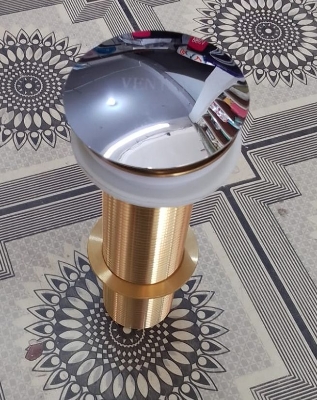 Picture of 7 inch Basin Pop Up Mushroom Waste Brass (Gold)