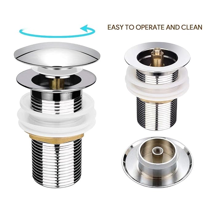 Picture of Heavy Quality Italy Full Brass Pop Up Full Thread Waste Coupling 32 MM (4 INCH) (Silver)