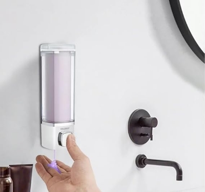 Picture of Shampoo & Soap Dispenser | Wall Mounted | Soap Dispenser for Kitchen & Bathroom | Refillable, Lightweight & Durable | Easy to Clean |- 250 ml
