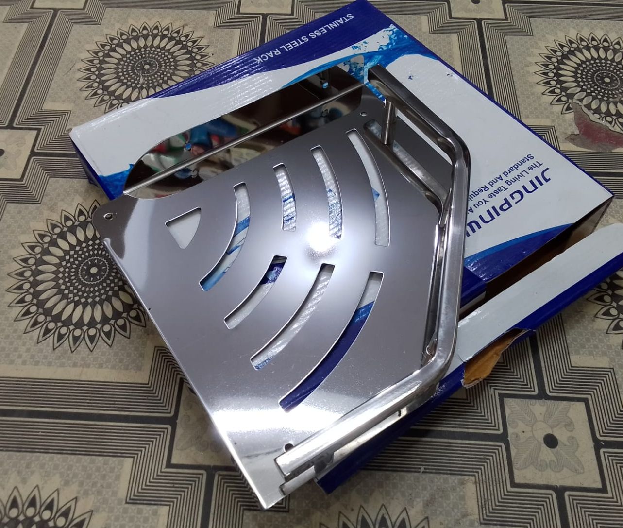 Picture of Stainless Steel Corner Self Bathroom/Kitchen (Silver)