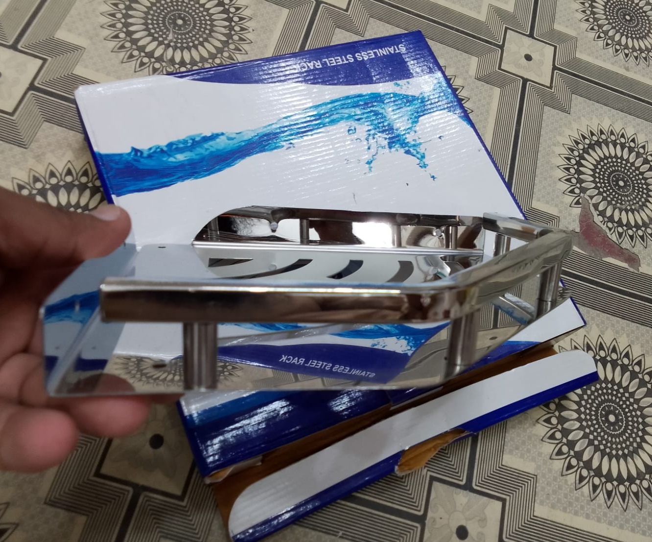 Picture of Stainless Steel Corner Self Bathroom/Kitchen (Silver)