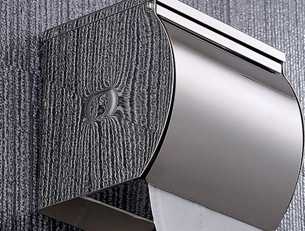 Picture of Sus 304 Stainless Steel Toilet Paper Holder Toilet Paper Holder Round Tissue Paper Roll Holder Toilet Paper Holder Toilet Paper Holder Wall Mounted Stainless Steel Brushed (Silver)