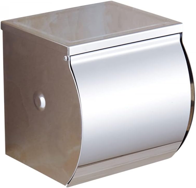 Picture of Sus 304 Stainless Steel Toilet Paper Holder Toilet Paper Holder Round Tissue Paper Roll Holder Toilet Paper Holder Toilet Paper Holder Wall Mounted Stainless Steel Brushed (Silver)