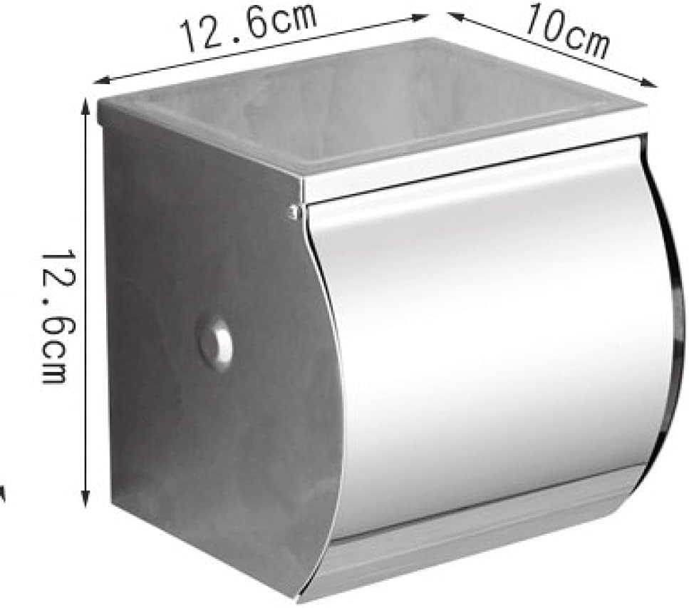 Picture of Sus 304 Stainless Steel Toilet Paper Holder Toilet Paper Holder Round Tissue Paper Roll Holder Toilet Paper Holder Toilet Paper Holder Wall Mounted Stainless Steel Brushed (Silver)