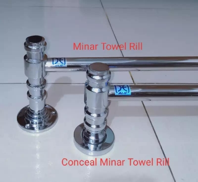 Picture of Conceal brass minar towel rail, Towel Bar Wall Mounted Stainless Steel Towel Rack (size:23 inch) (Silver)