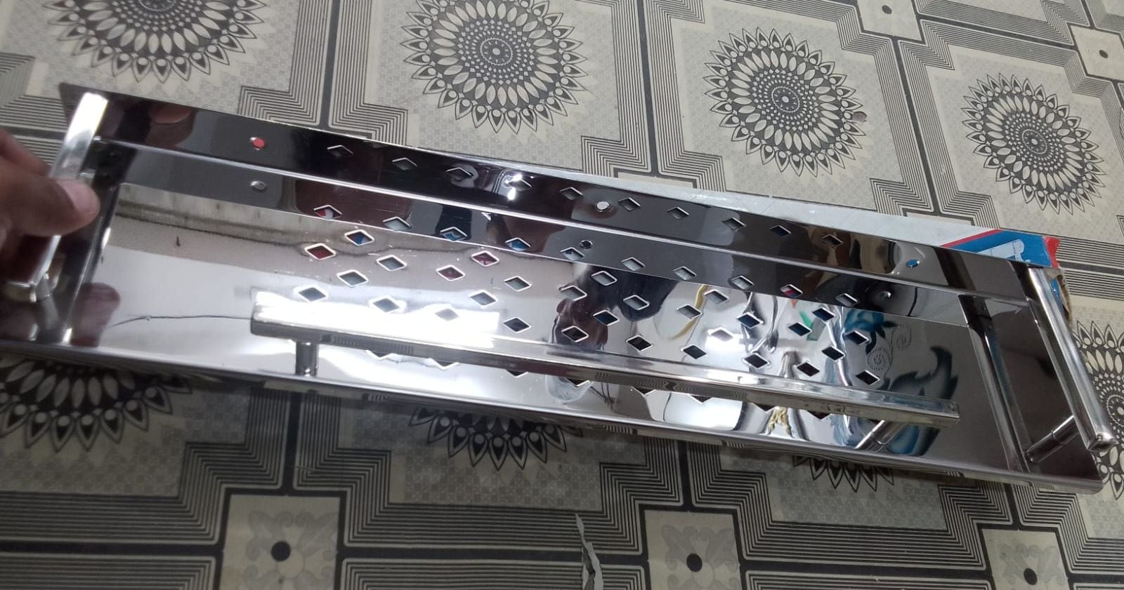 Picture of Bathroom Shower Shelf / Basin Shelf 20-21 Inch Bathroom Shelf Wall Mount Shower 100% Stainless Steel (Silver)