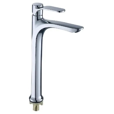 Picture of Tall Body Pillar Cock 12 inch Tap for Wash Basin Counter Top/Table Top Faucet | Foam Flow | Chrome Finish (Silver)