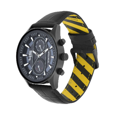 Picture of FastFit Watch with Black Dial & Leather Strap