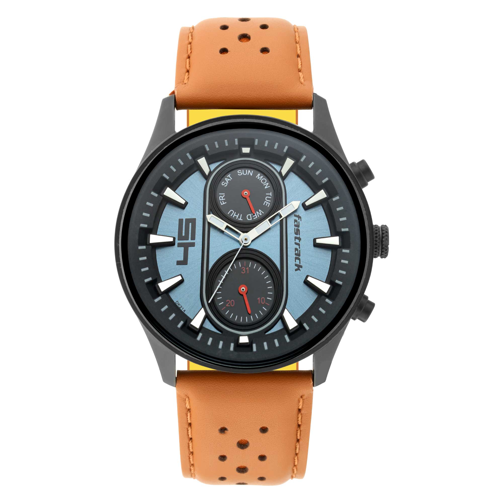 Picture of FastFit Watch with Dark Blue Dial & Leather Strap