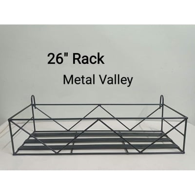 Picture of Metal Grill Rack Hanging Planter Pot 24x8x4 inches -1 Pcs (Black)