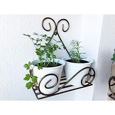 Picture of Planter Stand Flower Pot Stand For Balcony Living Room Outdoor Indoor Grill Rack (Black)