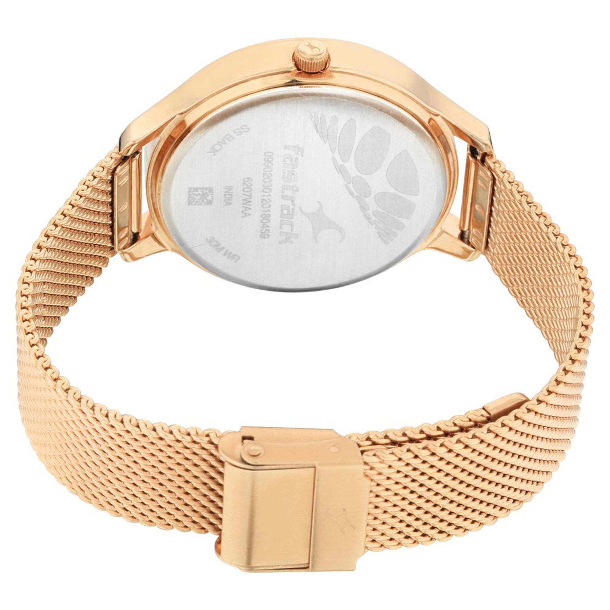 Picture of Fastrack - Ruffles Black Dial Metal Mesh Strap Watch