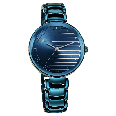 Picture of Fastrack Style Up Quartz Analog Blue Dial Metal Strap Watch for Girls