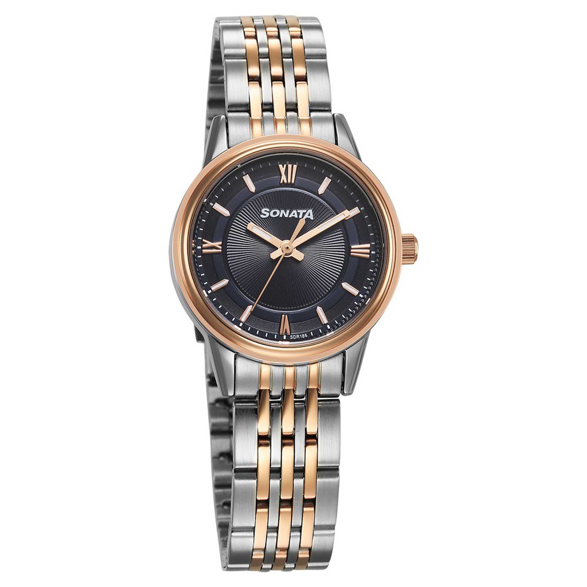 Picture of Sonata Blue Round Dial Multicolour Strap Watch For Ladies