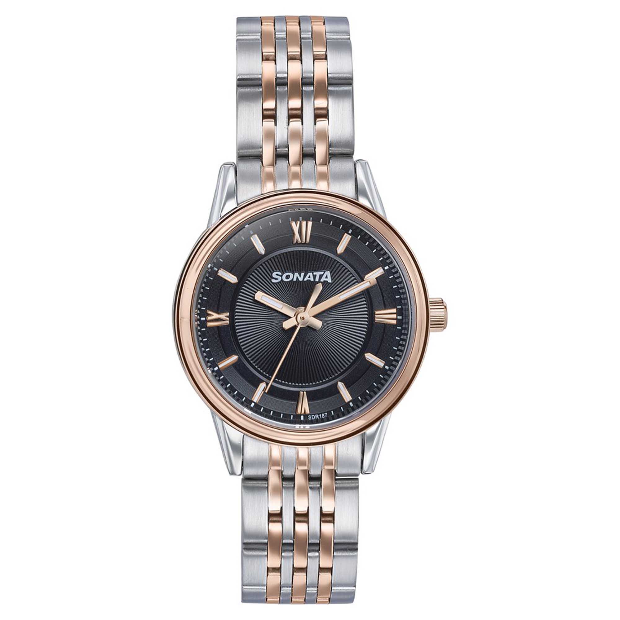 Picture of Sonata Blue Round Dial Multicolour Strap Watch For Ladies