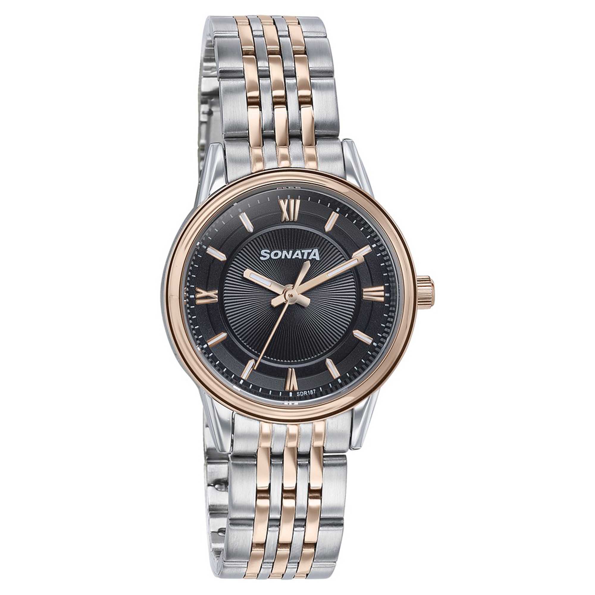 Picture of Sonata Blue Round Dial Multicolour Strap Watch For Ladies