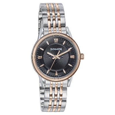 Picture of Sonata Blue Round Dial Multicolour Strap Watch For Ladies